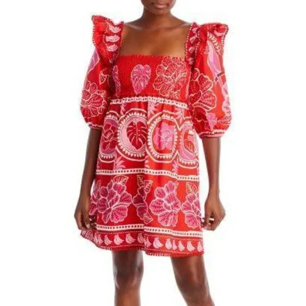 FARM Rio Summer Sunrise Cotton Mini Dress